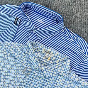 [Lot of 2]Straight Down Mens XL Performance Golf Polo Shirt Sweat Wicking Casual